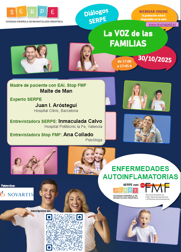 Cartel Webinar LaVozdelosPacientes autoinflamatorias