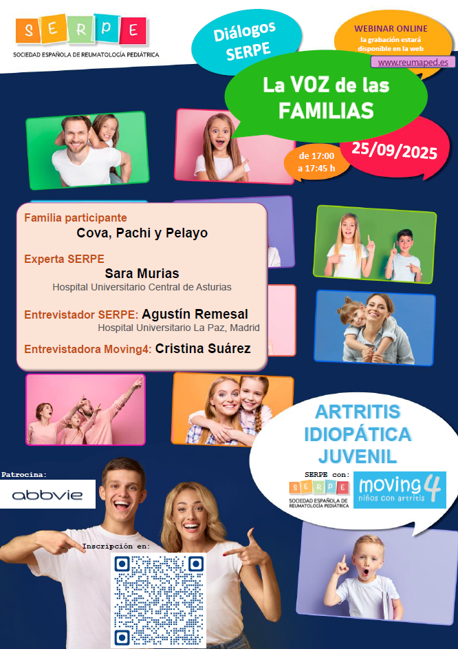 Cartel webinar la voz de las familias AIJ
