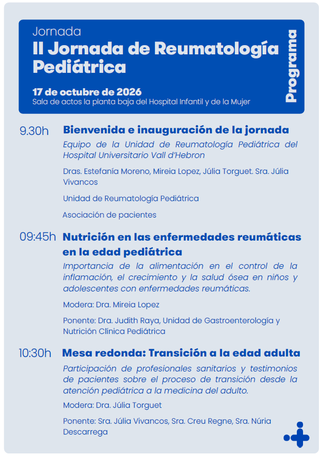 Programa IIª Jornada de Reumatología Pediátrica  HJVH
